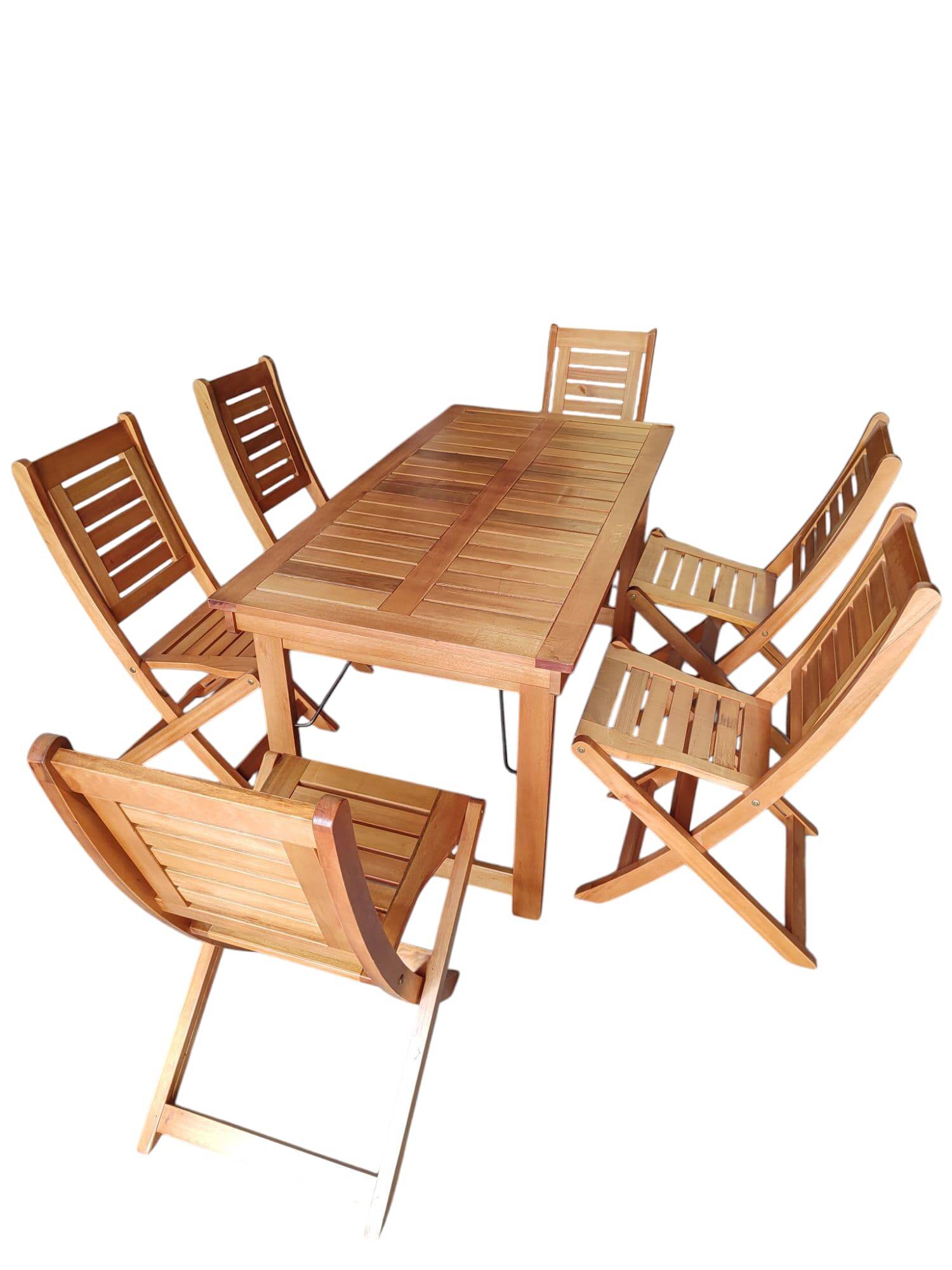 mesa 15 euca + 6 nuva | Fabrica de muebles | Forestry | Muebles de Exterior Mesa 1,5 Eucalipto + 6 Nuva